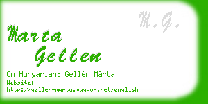 marta gellen business card